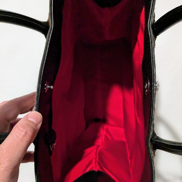 Cowhide Brown & White Women's Tote Bag - Picture 12 of 15